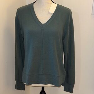 Z Supply Wilder Cloud V- Neck Long Sleeve Top Small NWT